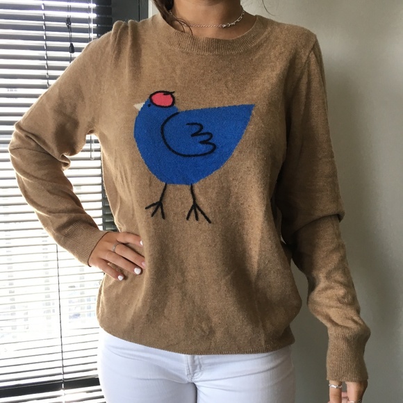 Jcrew French Chicken Sweater In Large 